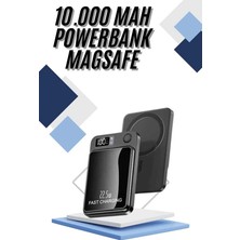 Magsafe Powerbank 10.000 Mah 22.5 Watt Hızlı Şarj Göstergeli Kablosuz Taşınabilir Şarj Nemere