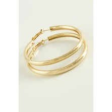 Ronanna Simli Boru Halka Küpe 5,5 cm