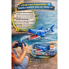 Toyfest Uzaktan Kumandalı Şarjlı Köpek Balığı Oyuncak Spreyli Su Oyuncağı Işıklı 42 cm Rc Shark
