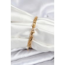 316L Çelik Gold Renk Yazı Yazmaya Uygun Kadın Bileklik