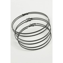 Ronanna Zincir Desenli Metal Halka Küpe 6 Adet