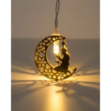 Ramazan Ay Işığı Secde Eden Adam Silüetli LED Peri Işığı