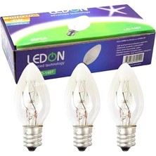 Ledon 50 Adet 7W Şeffaf Parfüm Ampul E14 (10 Adet) Gece Lambası - Tuz Lambası Ampulu