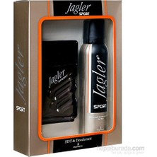 Jagler Sport Erkek Parfüm 90Ml + 150Ml Deodorant Set Klasik Hediyelik Tipi ile Dinamik Koku