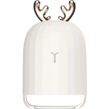 Torima H1 Hava Nemlendiricisi Buhar Makinesi Geyik Figürlü Aroma Difüzör 220 ml Beyaz