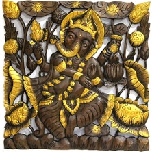 Eco Lounge Ahşap Duvara Asmalı El Oyması Pano