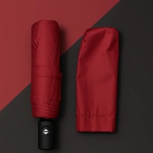 Eco Lounge Bordo Kılıflı Otomatik Kompakt Şemsiye