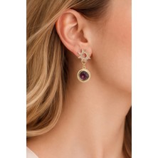 Feyz Tasarım Feyz Ametist Güneş Yıldızı Küpe