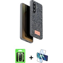BUTİMAR'S Galaxy A17 5g Vadi Klasik Serisi - Siyah 3D Antistatik Seramik Nano Ekran Koruyucu + Siyah Raze Metal Kamera Lens