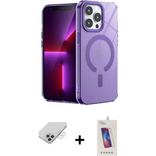 iPhone 14 Pro Max Yankı Çizgi - Siyah Joko 5d Cam + Gümüş Band Metal Kamera Lens