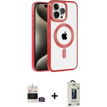 Cepte Toptan iPhone 14 Pro Max Eksen Form Koleksiyonu - Siyah Bilvis Hayalet Cam Ekran Koruyucu + Gold Bilvis Titan Kamera Lens