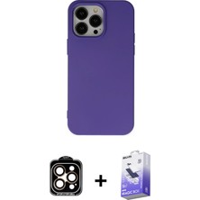 Cepte Toptan iPhone 14 Pro Max Ahenk Serisi - Siyah Bilvis 5in1 5d Magic Hayalet Cam Ekran Koruyucu + Turuncu Pvd Metal Kamera Lens