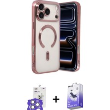 BUTİMAR'S iPhone 17 Pro Max Nova Işık Özel Seri - Siyah Bilvis 5in1 5d Magic Hayalet Cam Ekran Koruyucu + Gümüş Bilvis Titan Kamera Lens