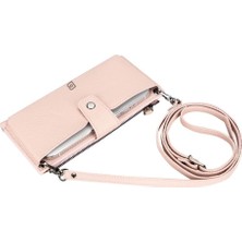 Eco Lounge Lozan Strap 6.5 Inch Uyumlu Deri Kartlıklı Kılıf Erc5 Pembe