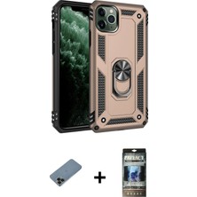 Cepte Toptan iPhone 11 Pro Ahenk Klasik Koleksiyonu - Siyah 34D Hayalet Izgaralı Cam + Siyah Shine Kamera Lens Koruma Cam