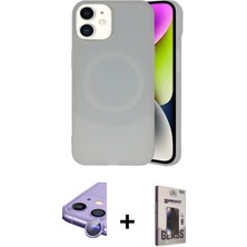 Cepte Toptan iPhone 11 Ufuk Serisi - Siyah Bilvis Hayalet Cam Ekran Koruyucu + Mor Raze Metal Kamera Lens