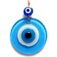 Nazar Boncuklu Bebek Mavisi Renginde Mini Duvar Süsü