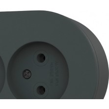 Antrasit Renk Sıva Üstü Çift Topraklı Priz Modern Tasarım