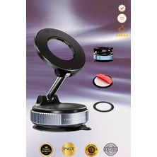 Magsafe Uyumlu 360 Döner Vakumlu Araç Masa ve Duvar Tipi Halka Telefon Tutucu Standı