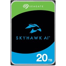 Fantastik Store 20 Tb Seagate 3.5 Skyhawk Aı Sata 512MB 7/24 Guvenlık ST20000VE003 (5 Yıl Resmı Dıst Garantılı)