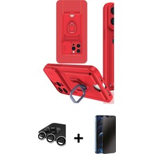 iPhone 15 Pro Max Vadi Form Prime - Siyah 3D Antistatik Hayalet Cam Ekran Koruyucu + Gümüş Raze Metal Kamera Lens