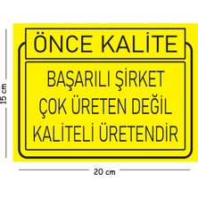 Mayeka Metal Başarılı Şirket Çok Üreten Değil Kaliteli Üretendir 15X20 cm Uyarı Iş Güvenliği Levhası