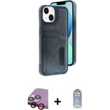 Cepte Toptan iPhone 14 Yörünge Işık Serisi - Siyah Joko Magic 5d Cam + Kırmızı Raze Metal Kamera Lens