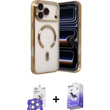 BUTİMAR'S iPhone 17 Pro Max Nova Işık Özel Seri - Siyah Bilvis 5in1 5d Magic Hayalet Cam Ekran Koruyucu + Gümüş Bilvis Titan Kamera Lens