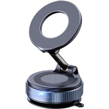 360° Döner Başlıklı Vakumlu Emişli Manyetik Telefon Tutucu – Güçlü Mıknatıslı, Iz Bırakmaz