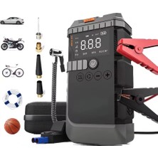 Eco Lounge Taşınabilir Araç Çalıştırma Jump Starter Hava Pompası Dijital Basınç Göstergeli Güç Bankası