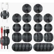 16'lı Çok Kanallı Yapışkanlı Kablo Sabitleyici Seti