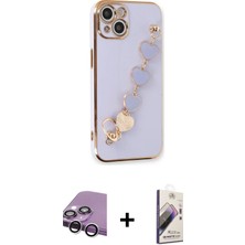 Cepte Toptan iPhone 14 Nova Işık Prime - Siyah Bilvis 3D Mat Cam Ekran Koruyucu + Gümüş Raze Metal Kamera Lens