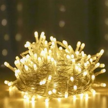 10M 100 LED Damla Uçlu Beyaz Işık Şeffaf Kablo