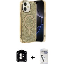 BUTİMAR'S iPhone 11 Eksen Çizgi - Şeffaf Uv Polymer Nano Ekran Koruyucu + Turuncu Pvd Metal Kamera Lens