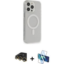 BUTİMAR'S iPhone 14 Pro Pusula Çizgi Koleksiyonu - Siyah 3D Antistatik Cam Ekran Koruyucu + Gold Raze Metal Kamera Lens