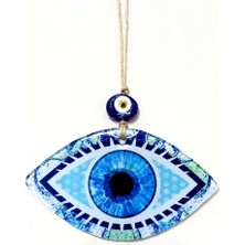 Mavi Göz Modelli Füzyon Cam Duvar Dekorasyonu