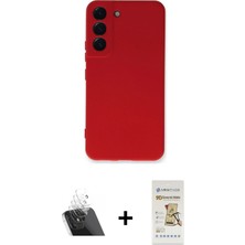 Cepte Toptan Galaxy S22 Plus Ahenk Serisi - Siyah Mat Seramik Nano Ekran Koruyucu + Şeffaf Kamera Lens Koruma Cam