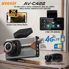 Avenir Av C422 2 Kameralı 4g 2k Araç Kamerasi