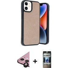 Cepte Toptan iPhone 11 Kıvılcım Işık Serisi - Siyah 34D Hayalet Izgaralı Cam + Siyah Raze Metal Kamera Lens