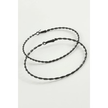 Ronanna Burgulu Metal Halka Küpe 8-9-10 cm