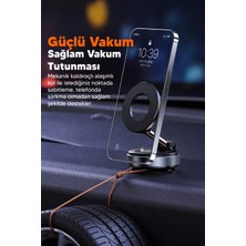 Vakumlu Araç Içi Telefon Tutucu - Güçlü Manyetik Magsafe Uyumlu