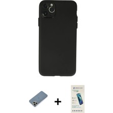 BUTİMAR'S iPhone 11 Pro Max Atlas Minimal Prime - Şeffaf Pasifik Cam Ekran Koruyucu + Gold Metal Kamera Lens Koruma Cam