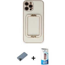 BUTİMAR'S iPhone 12 Pro Max Kozmos Minimal Prime - Siyah 5d Eko Cam Ekran Koruyucu + Siyah Shine Kamera Lens Koruma Cam