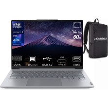 Lenovo Thinkbook 14 G8 Ial Ultra 7 255H 21SJ007BTX-K110 128GB 4tb+4tb Arc 140T W11PRO 14" 60 Hz Wuxga Notebook & Karina Çanta