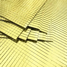 Kendinden Yapışkanlı Aynalı Kare Gold Sticker 30X30 cm