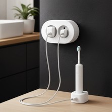 Beyaz Ikili Topraklı Sıva Üstü Duvar Prizi - Dekoratif Elektrik Çözümü