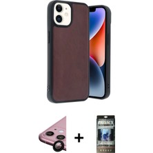 Cepte Toptan iPhone 11 Kıvılcım Işık Serisi - Siyah 34D Hayalet Izgaralı Cam + Siyah Raze Metal Kamera Lens