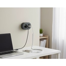 Antrasit Renkli Sıva Üstü Ikili Topraklı Elektrik Prizi