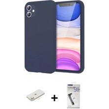 BUTİMAR'S iPhone 11 Kozmos Yansıma Özel Seri - Şeffaf Uv Polymer Nano Ekran Koruyucu + Sarı Renkli Kamera Lens Koruma Cam