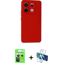 BUTİMAR'S Redmi Note 13 Pro 5g Ahenk Serisi - Siyah 3D Antistatik Seramik Nano Ekran Koruyucu + Gümüş Raze Metal Kamera Lens